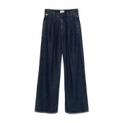 Plissert denim bukser