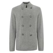 Grå Ull Cashmere Cardigan Genser