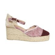 Tweed Kile Espadrilles Rød Semsket