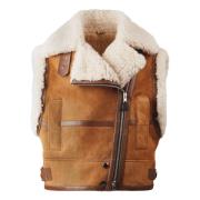 Shearling Biker Jakke