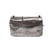 Champagne Skinn Crossbody Veske