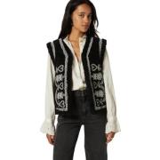 Boho Folk Brodert Pels Trimvest