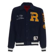 Blå Gul Letterman Jakke Blazer