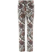 Paisley Print Denim Bukser