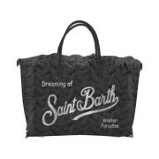 Sølvstrikket Vanity Bag med Logo