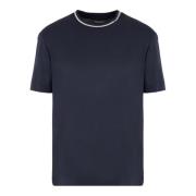 Blå Kortermet Regular Fit Jersey T-skjorte