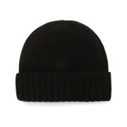 Svart Cashmere Strikket Beanie Lue