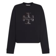 Svart Crystal Logo Sweatshirt