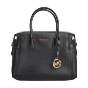 Elegant Satchel Veske med Gyldne Accenter