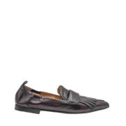 Bordeaux skinnloafer med frynser