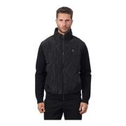 Svart Quiltet Fullzip Jakke Sybon