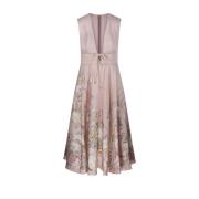 Blomster Plunge Midi Kjole