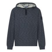 Grå Hoody Half Zip Genser