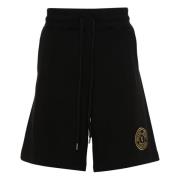 Sorte bomullssporshorts med V-emblem