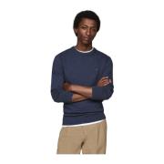 Blå Tommy Hilfiger Pima Org Cashmere Crew Neck Gensere