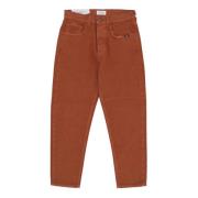 Mørk Beige Slim Fit Jeans