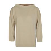 Stilig Boat Neck Sweater i Brun