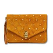 Amber Semsket Clutch med Juvelspenne