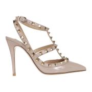 Nude Rockstud Patent Skinn Hæler