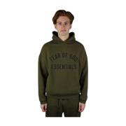 Oliven Fleece Hoodie Essentials Stil