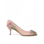 Elegant Rose Blomster Krystall Pumps