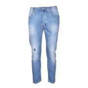 Grå Bomull Elastan Jeans