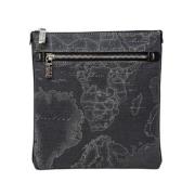 Svart skinn crossbody veske