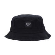 Svart Logo Bucket Hat Bomull