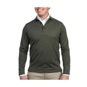 Merino Polo Strik i Dusty Green