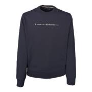 Blå crew neck genser for menn - XXL