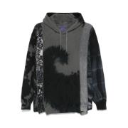 Abstrakt Patchwork Hettegenser Sweatshirt