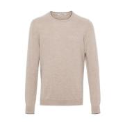 Beige Ull Crew Neck Sweater