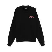 Svart Arrows Logo Print Sweatshirt