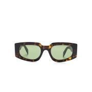 Havana Brown Square Frame Tinted Glasses