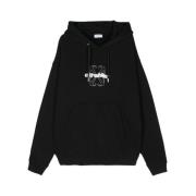 Svart Arrows Motif Hettegenser Sweatshirt