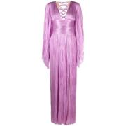 Orchid Purple Silke Maxi Kjole