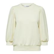 Myk 3/4 Erme Sweat Top Krem