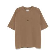 Olivenbrun Crew Neck T-skjorte