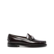 Bordeaux Skinn Slip-On Penny Loafers