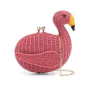 Fuchsia Rosa Magnetisk Clutch med Kjede