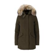 Luksus Arctic Raccoon Grønn Parka