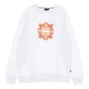 Hvit Crewneck Sweatshirt med Maioliche Logo