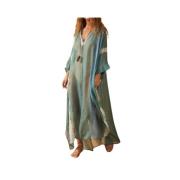 Grønn Tie and Dye Kaftan Kjole