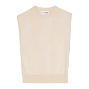 Elegant Teksturert Off-White Vest