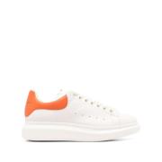 Hvite Skinn Sneakers Stilig Design