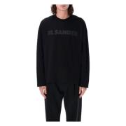 Svart Logo T-skjorte Oversized Stil