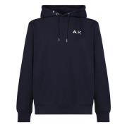 Blå Logo Sweatshirt med Snøring Hette