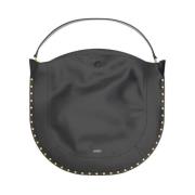 Studded Skinn Hobo Skulderveske