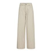 Pinstripe Wide Leg Jeans 199-Bone