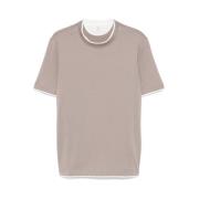 Beige Crew Neck T-shirt